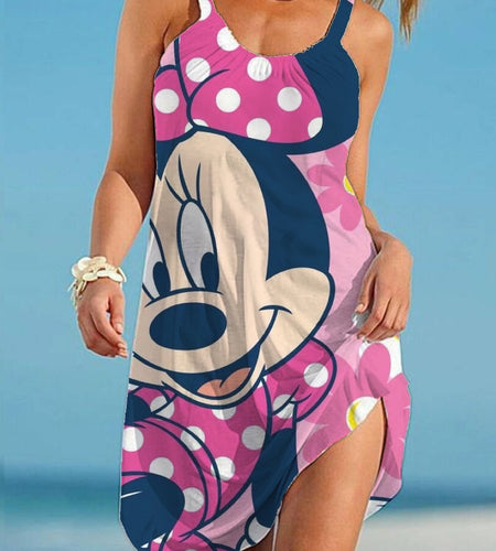 Disney Minnie Mickey Mouse Woman Dress Summer European and American