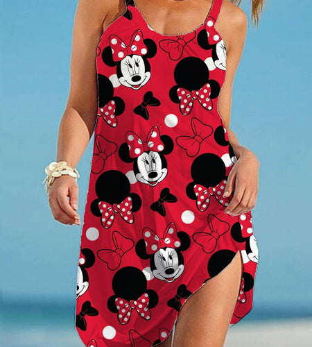 Disney Minnie Mickey Mouse Woman Dress Summer European and American