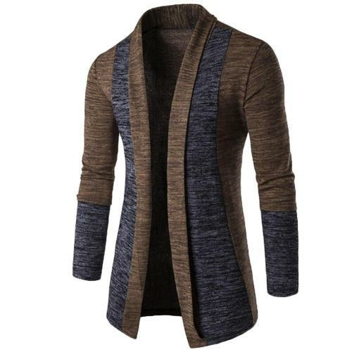 Load image into Gallery viewer, Dropshipping Retro Men Patchwork Long Sleeve Slim Fits Knitted Sweater
