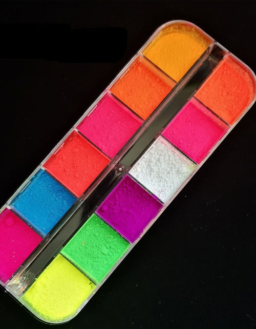 Load image into Gallery viewer, Eyeshadow Palette 12 Colors Matte Neon Fluorescent Pigment Metallic
