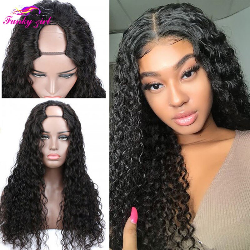 U Part Human Brazilian Wigs | U Part Hair Natural Wigs | Wig Natural