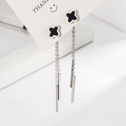 Load image into Gallery viewer, Fashion Personality Oil Dripping Four leaf Clover Earrings for Women a
