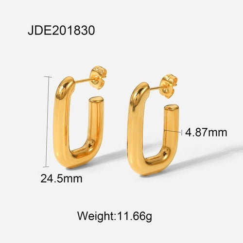 Load image into Gallery viewer, 18k Gold Plated Stainless Steel | Earrings Women 18k Gold Plated -
