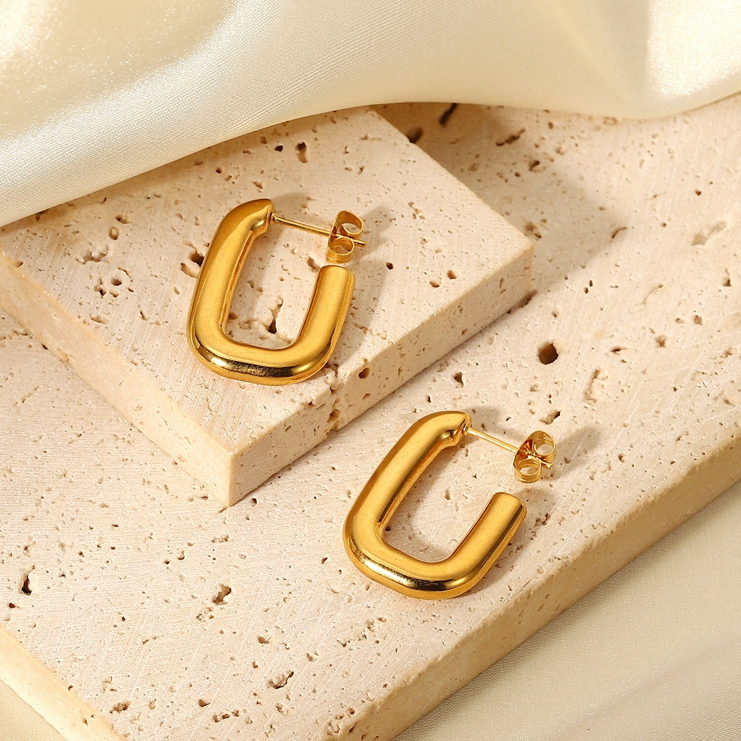 18k Gold Plated Stainless Steel | Earrings Women 18k Gold Plated -