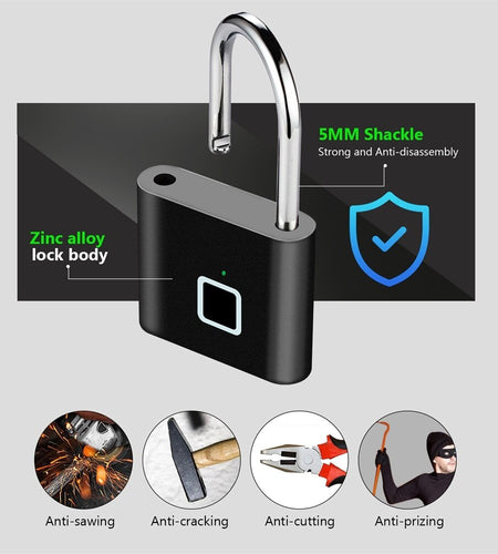 Fingerprint Lock Keyless Waterproof Anti Theft Smart Lock Fingerprint