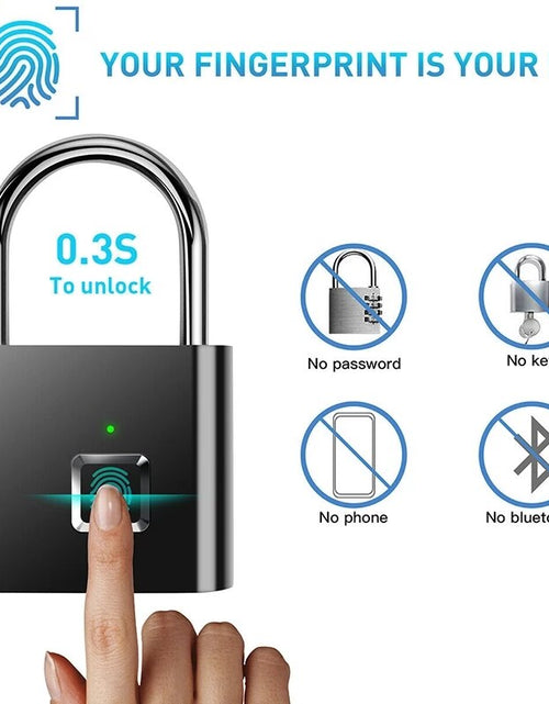 Load image into Gallery viewer, Fingerprint Lock Keyless Waterproof Anti Theft Smart Lock Fingerprint
