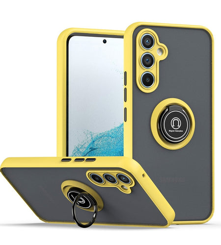 For Samsung Galaxy A54 A34 A14 5G Case Shockproof Matte Metal Ring