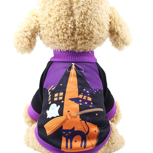 Load image into Gallery viewer, Funny Dog Halloween Clothes for Small Medium Dogs Halloween Party Bat
