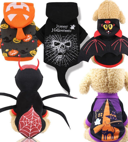 Funny Dog Halloween Clothes for Small Medium Dogs Halloween Party Bat