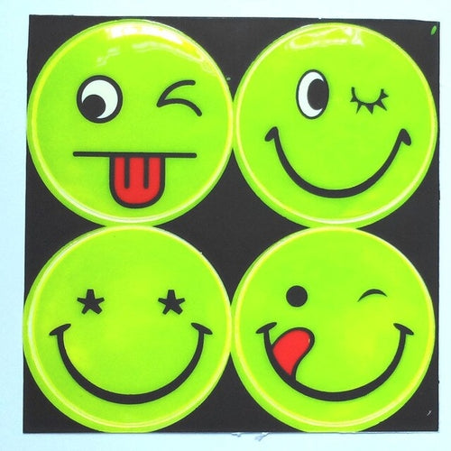 Load image into Gallery viewer, Reflective Smiling Face Sticker | Reflective Bike Safety | Bicycle
