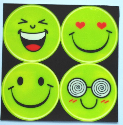 Load image into Gallery viewer, Reflective Smiling Face Sticker | Reflective Bike Safety | Bicycle
