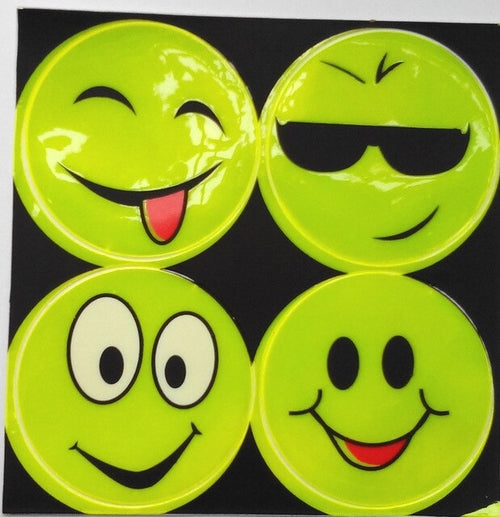 Reflective Smiling Face Sticker | Reflective Bike Safety | Bicycle