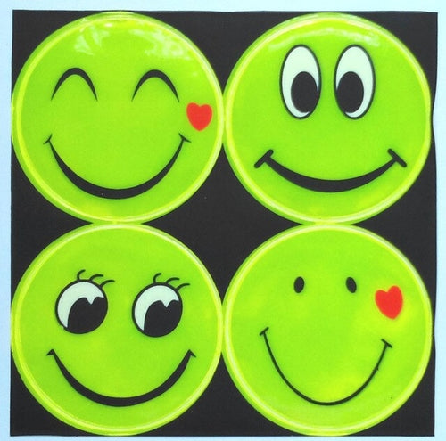 Load image into Gallery viewer, Reflective Smiling Face Sticker | Reflective Bike Safety | Bicycle
