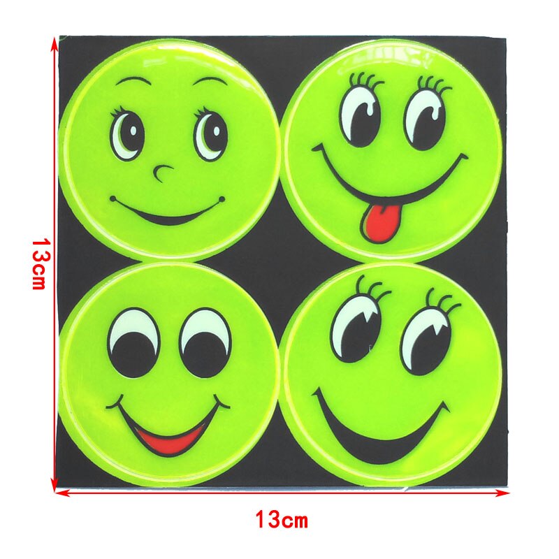 Reflective Smiling Face Sticker | Reflective Bike Safety | Bicycle