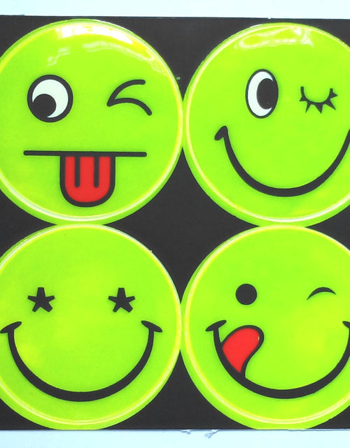 Load image into Gallery viewer, Reflective Smiling Face Sticker | Reflective Bike Safety | Bicycle
