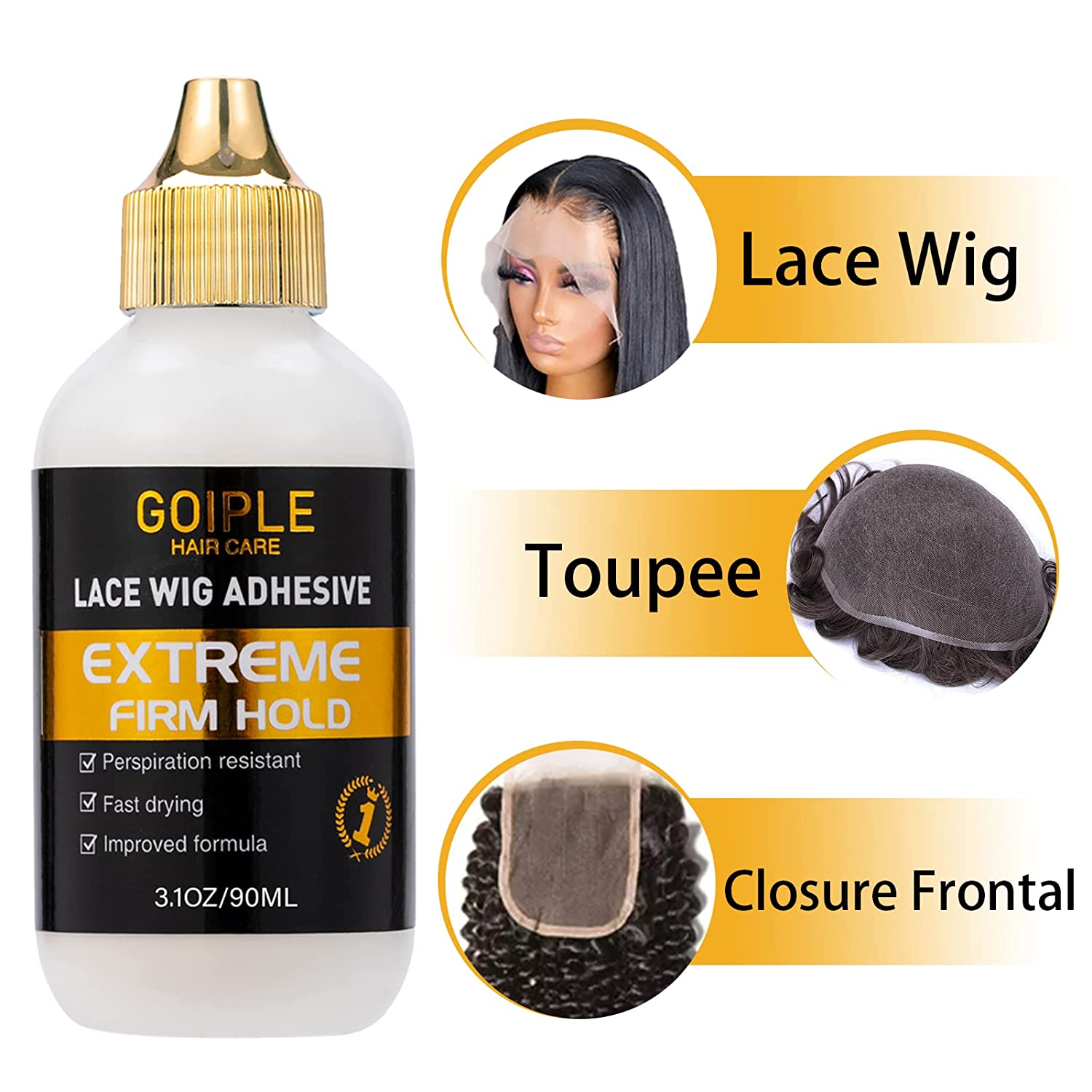 GOIPLE Waterproof and Oil Resistant Frontal Bonding Invisible Extra