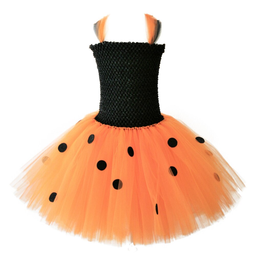 Girls Dress New Halloween Cosplay Costume Children Witch Pumpkin Dress