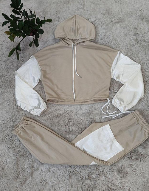 Load image into Gallery viewer, Tracksuits Long Sleeve Hooded Sweatshirt &amp; Drawstring Jogger Pants Set
