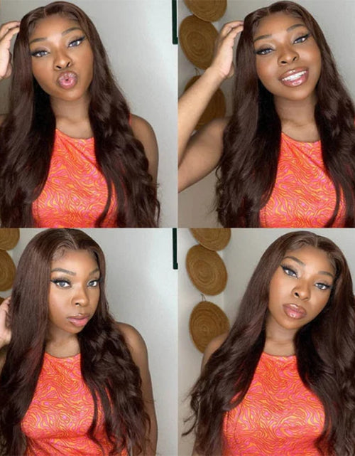 Load image into Gallery viewer, Chocolate Brown Human Lace Wig | Chocolate Brown Lace Front Wig - Hd
