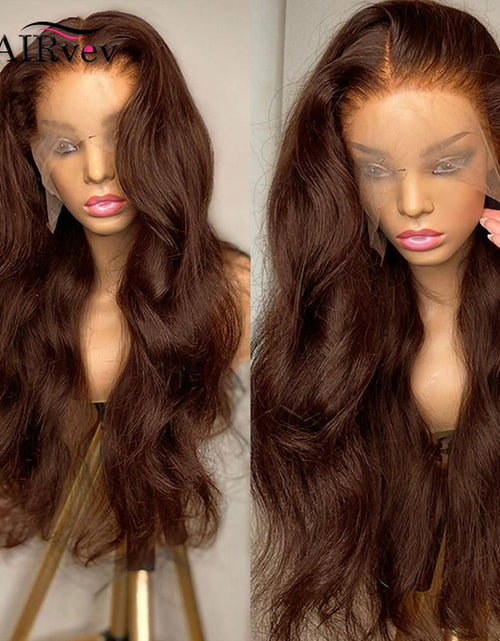 Load image into Gallery viewer, Chocolate Brown Human Lace Wig | Chocolate Brown Lace Front Wig - Hd
