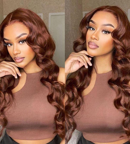 Chocolate Brown Human Lace Wig | Chocolate Brown Lace Front Wig - Hd
