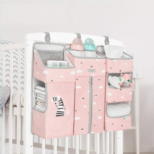 Load image into Gallery viewer, Nursery 3-in-1 Baby Crib Organizer with Insulated Pockets
