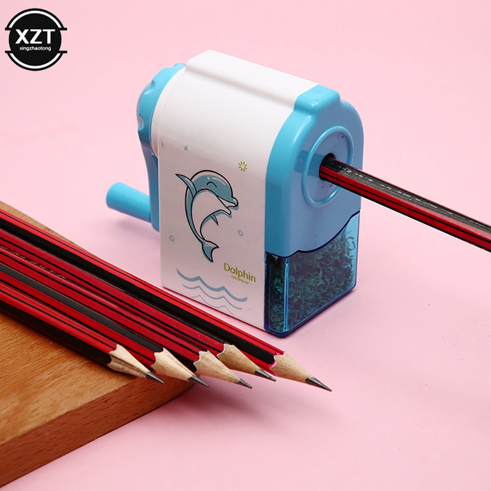 Hand crank Cute Dolphin Mechanical Sharpener For Pencil School Office