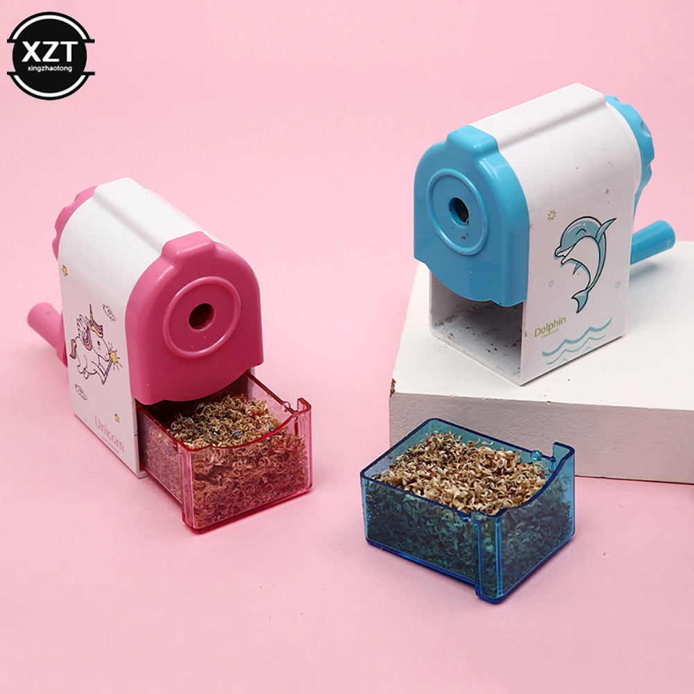 Hand crank Cute Dolphin Mechanical Sharpener For Pencil School Office