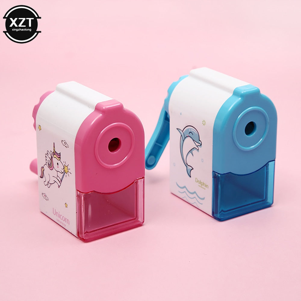 Hand crank Cute Dolphin Mechanical Sharpener For Pencil School Office