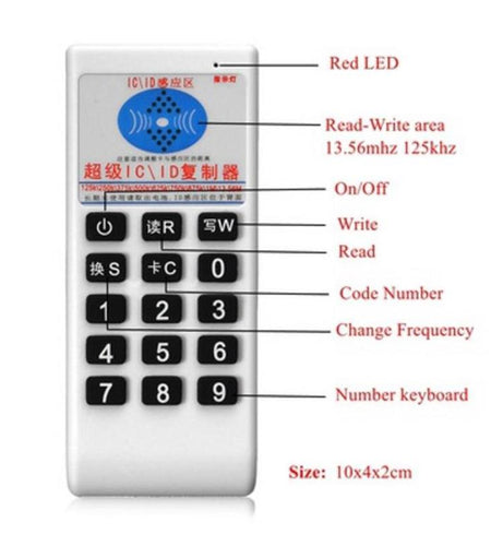 Handheld Frequency 125khz-13.56mhz Copier Duplicator Cloner Rfid Nfc