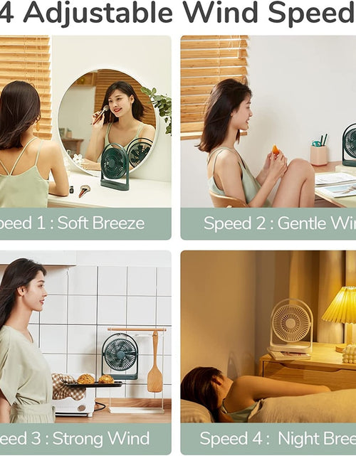 Load image into Gallery viewer, Fan Table Rechargeable | Table Fan Battery | Recharge Table Fan | Desk
