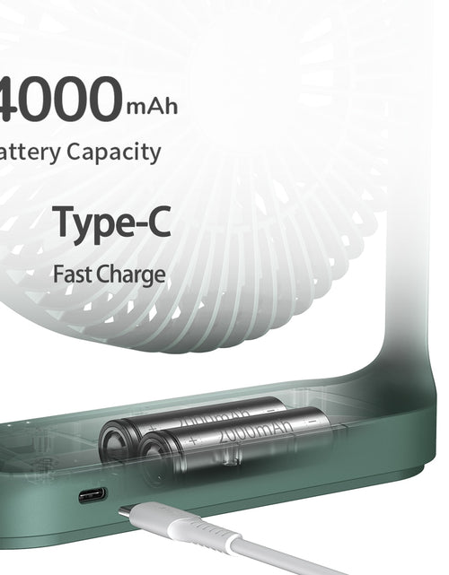 Load image into Gallery viewer, Fan Table Rechargeable | Table Fan Battery | Recharge Table Fan | Desk
