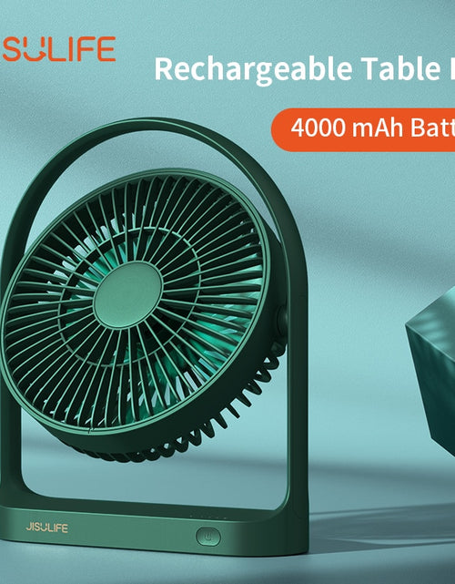 Load image into Gallery viewer, Fan Table Rechargeable | Table Fan Battery | Recharge Table Fan | Desk
