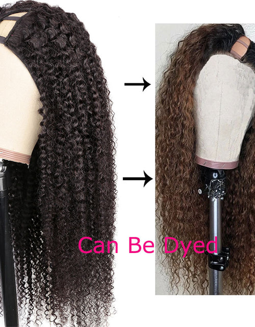 Load image into Gallery viewer, Kinky Curly U Part Human Hair Wig Brazilian Remy Hair 2x4 U part wig
