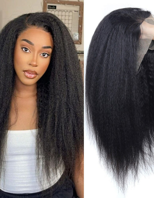 Load image into Gallery viewer, Kinky Straight Lace Front Wigs Human Hair 13x4 Yaki Straight Human
