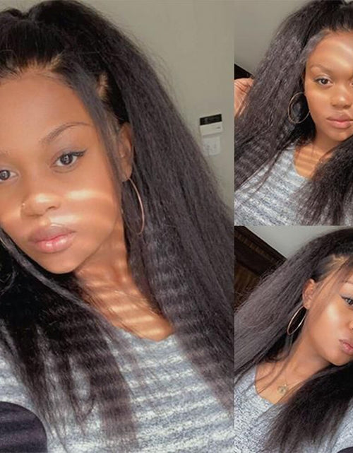 Load image into Gallery viewer, Kinky Straight Lace Front Wigs Human Hair 13x4 Yaki Straight Human
