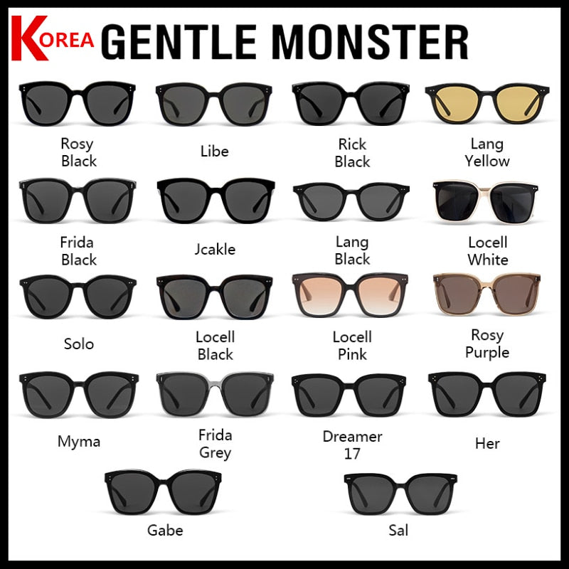 Korea Gentle Monster Fashion Sunglasses New 25 Styles Luxury Brand