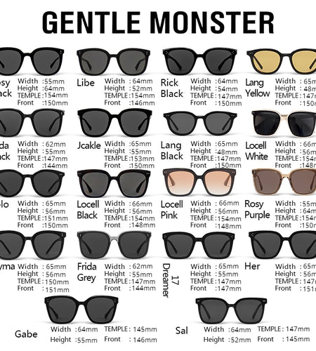 Korea Gentle Monster Fashion Sunglasses New 25 Styles Luxury Brand