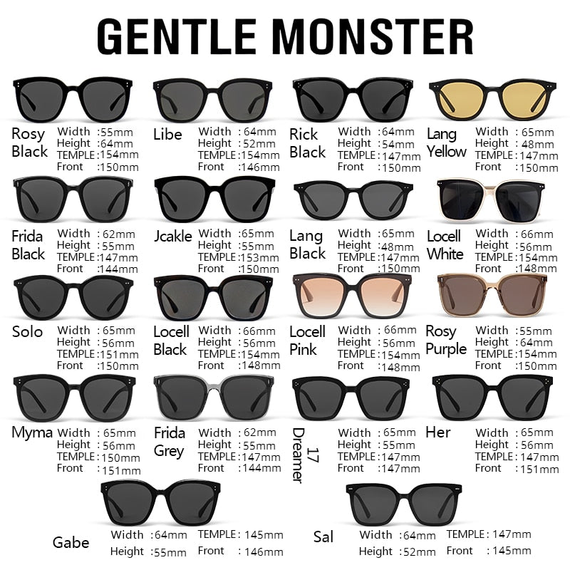 Korea Gentle Monster Fashion Sunglasses New 25 Styles Luxury Brand