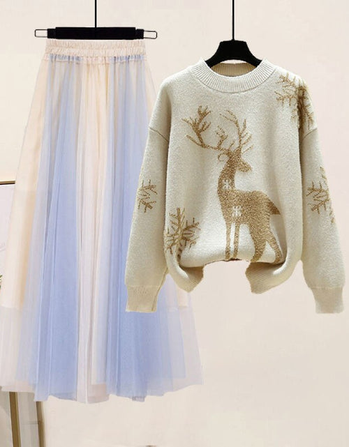 Load image into Gallery viewer, Korean Spring Sweet Contrast Color Stitching Knitted Sweater Pullover

