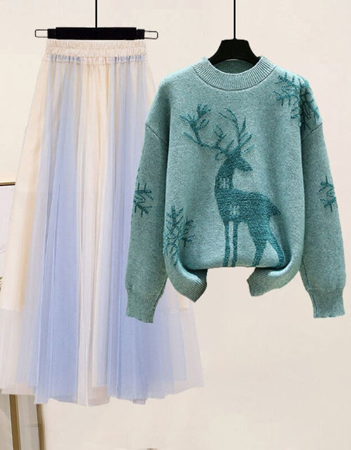 Load image into Gallery viewer, Korean Spring Sweet Contrast Color Stitching Knitted Sweater Pullover
