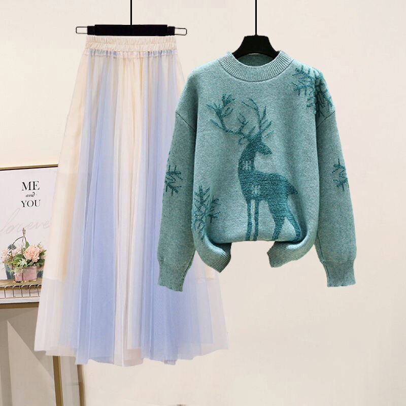 Korean Spring Sweet Contrast Color Stitching Knitted Sweater Pullover