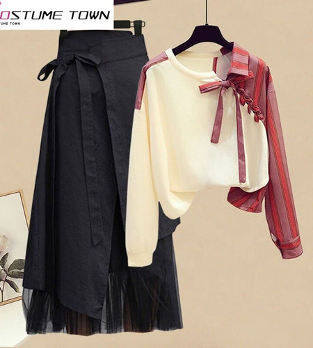 Korean Women's Summer Suit 2023 New Western-style Shirt Women's Belly