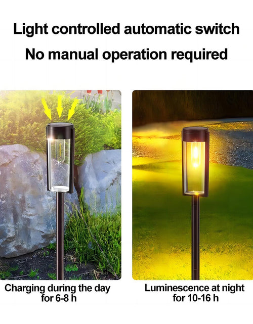 Load image into Gallery viewer, LED Solar Outdoor Pathway Lights Tungsten Filament Bulb Solar Path
