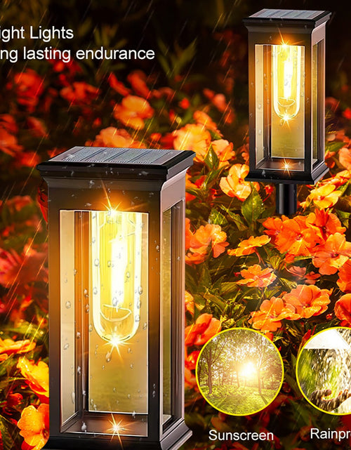 Load image into Gallery viewer, LED Solar Outdoor Pathway Lights Tungsten Filament Bulb Solar Path
