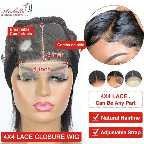 Body Wave Lace Front Wig 13x5x2 Transparent Lace Front Human Hair Wigs