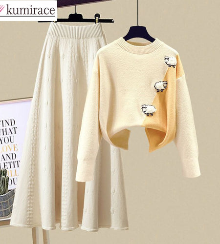 Large Women's Winter Suit Women 2022 South Korea New Round Neck