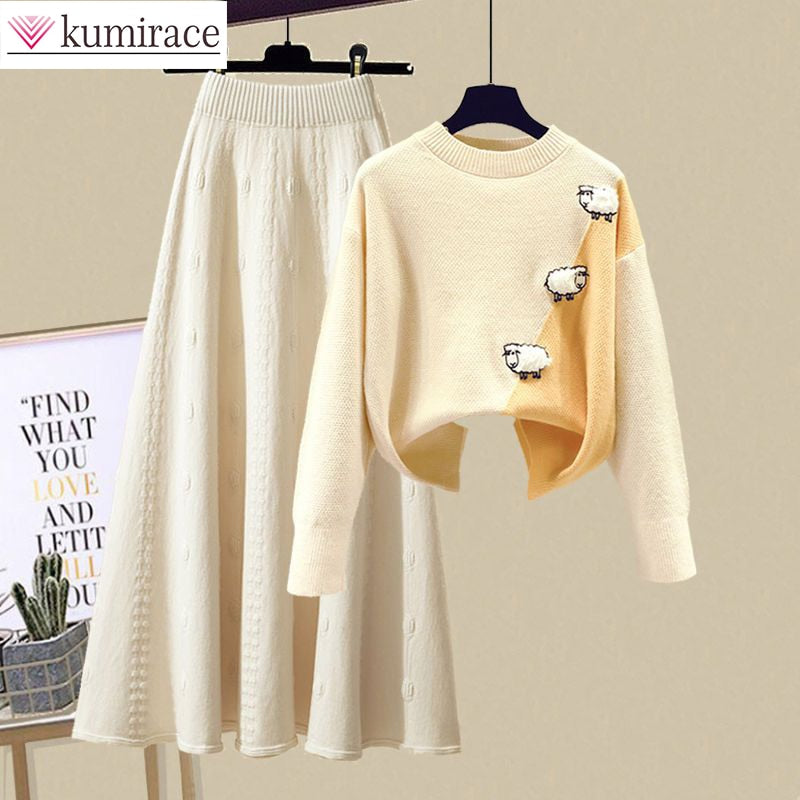 Large Women's Winter Suit Women 2022 South Korea New Round Neck