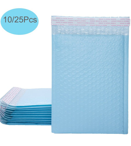 Light Blue Bubble Mailers 10/25 Pack Colored Padded Mailing Envelopes