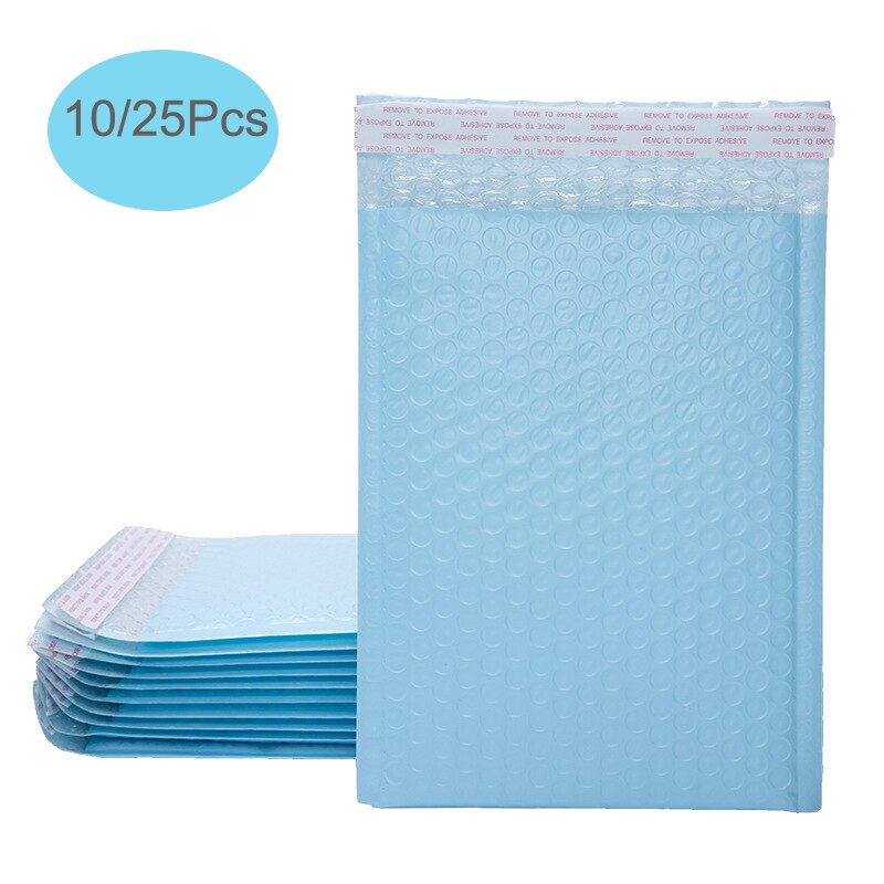 Light Blue Bubble Mailers 10/25 Pack Colored Padded Mailing Envelopes